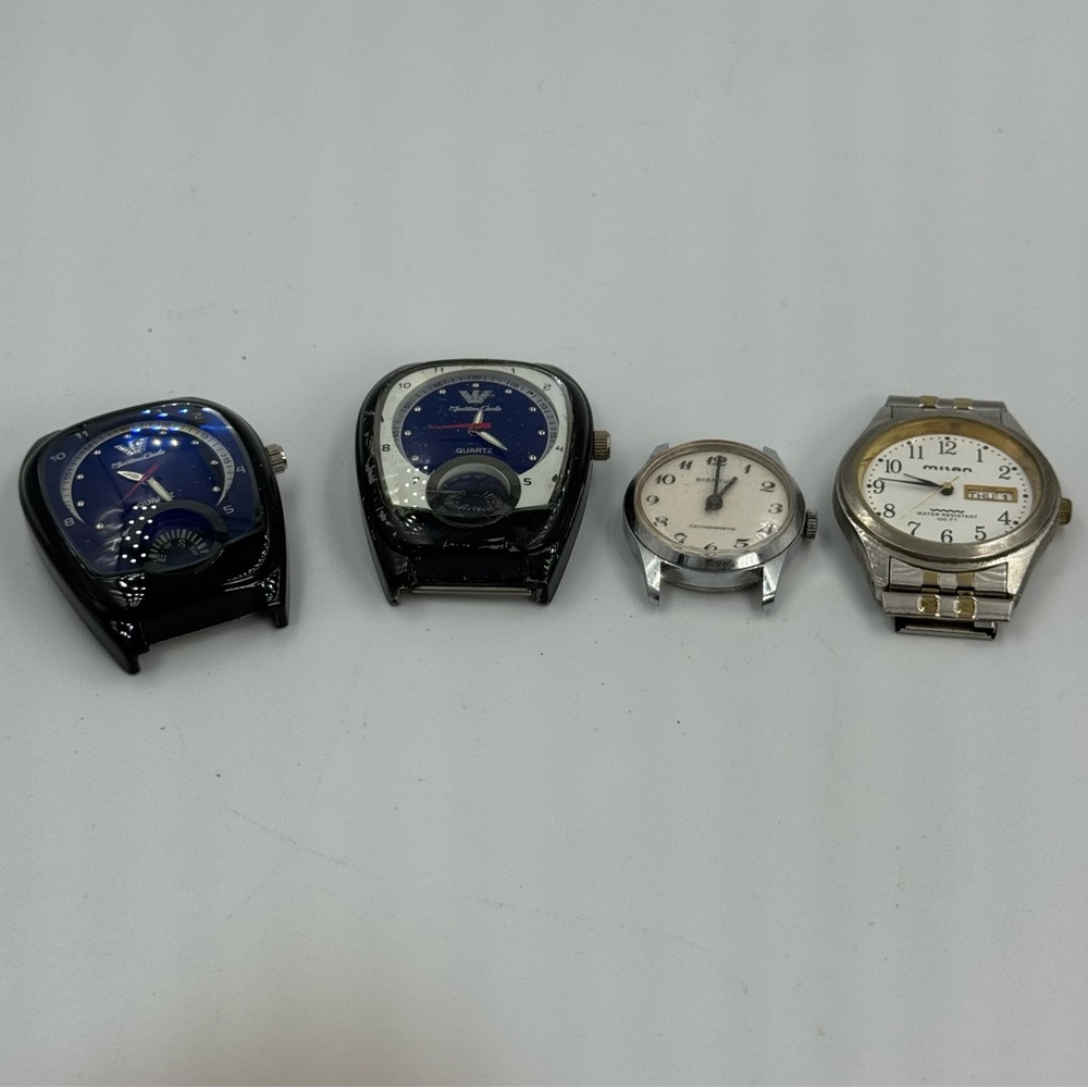 Watch Faces for Parts Only or Repair 4 Watch Faces Various Brands Poor Condition